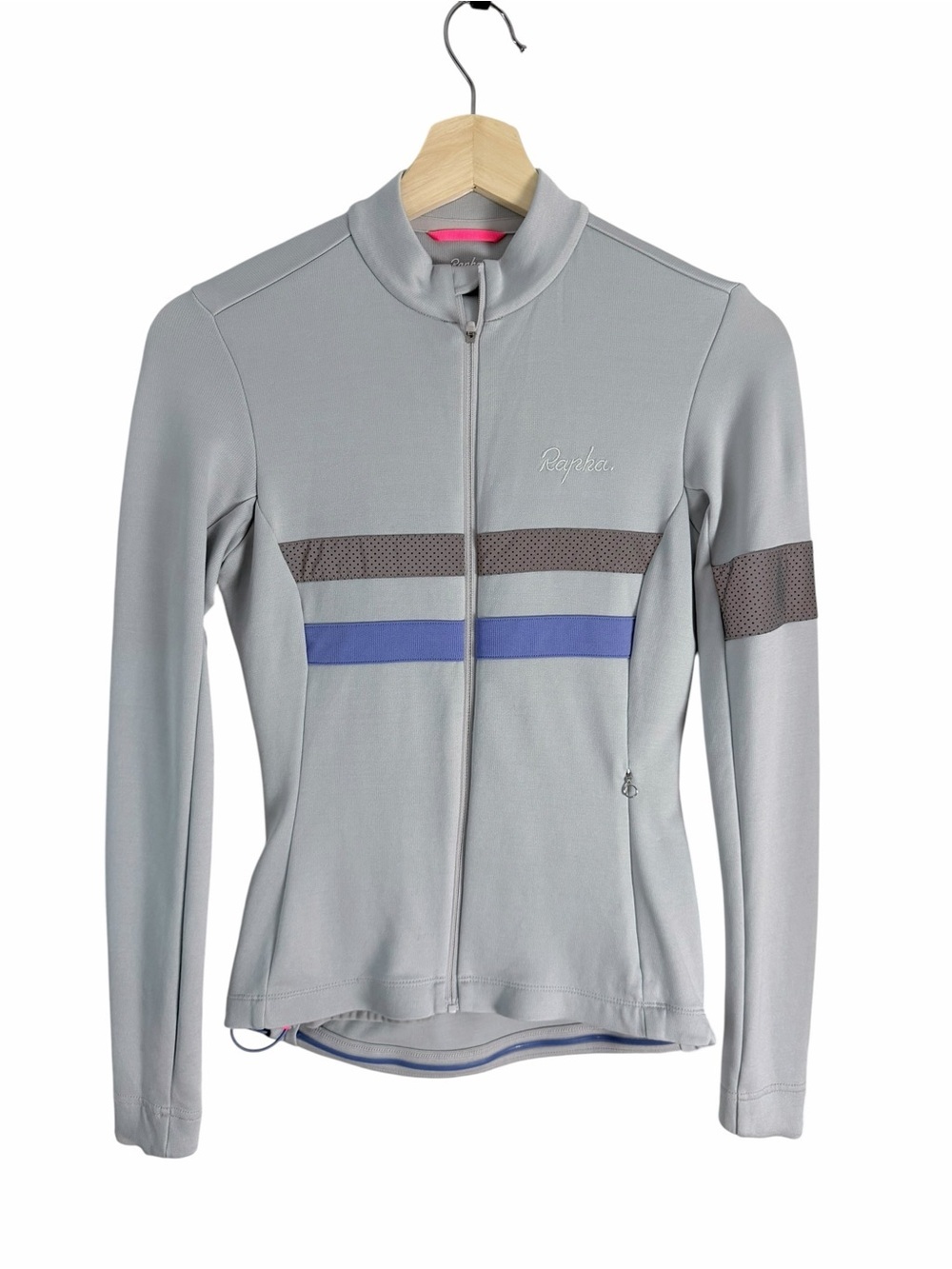 RAPHA Gray Brevet Merino Long Sleeve Cycling Jersey Reflective xs - Picture 2 of 15